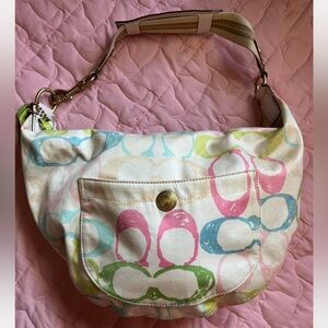 Coach multicolor hobo bag